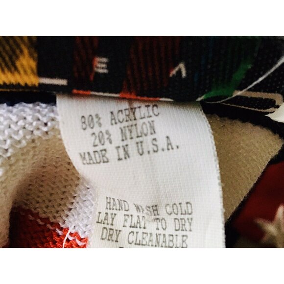 Vintage Eric‎ Steven Red White Blue Stars Stripes Cardigan Woman’s Size 6 - Picture 7 of 8